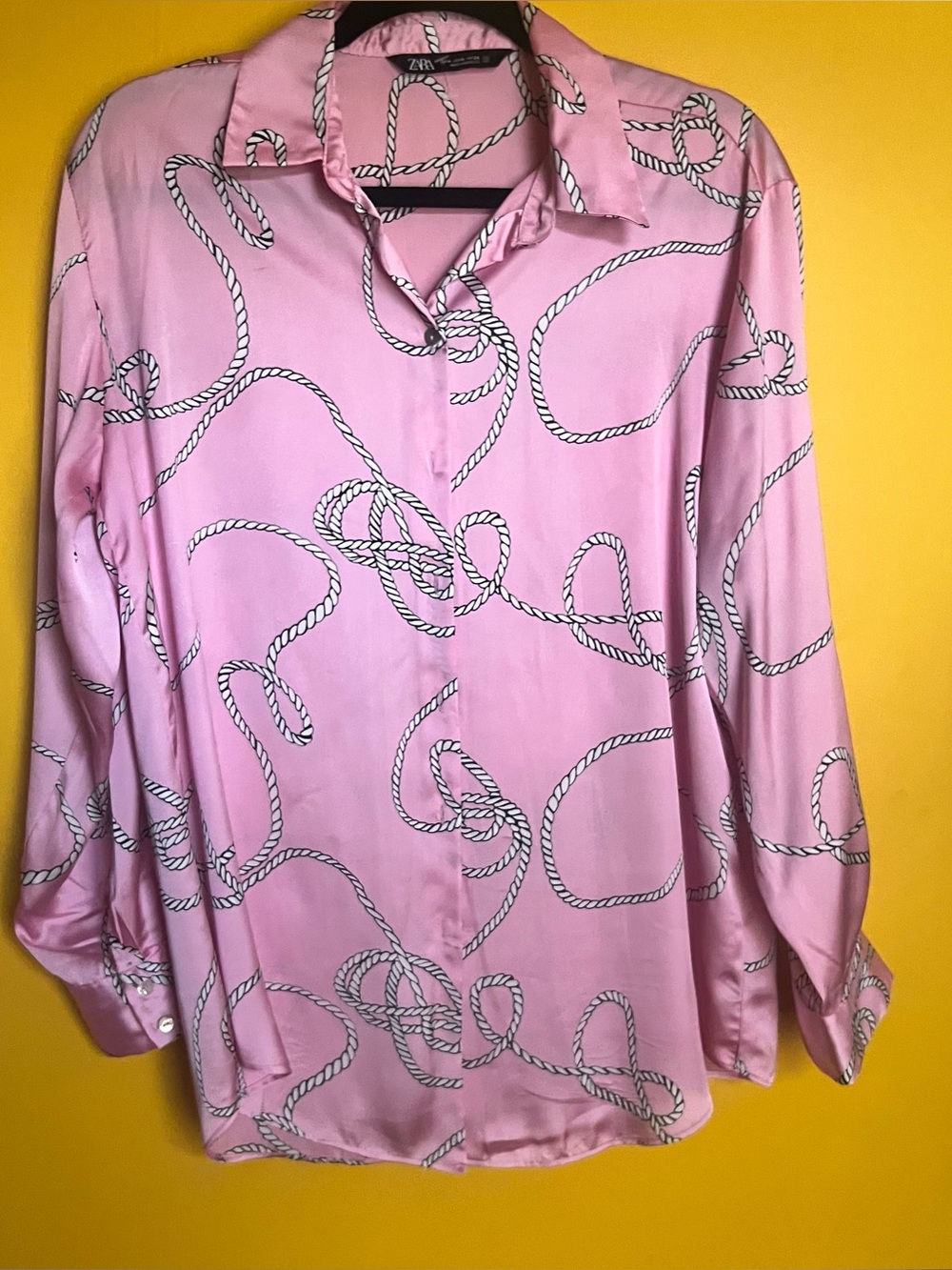 Zara Pink Rope Print Blouse